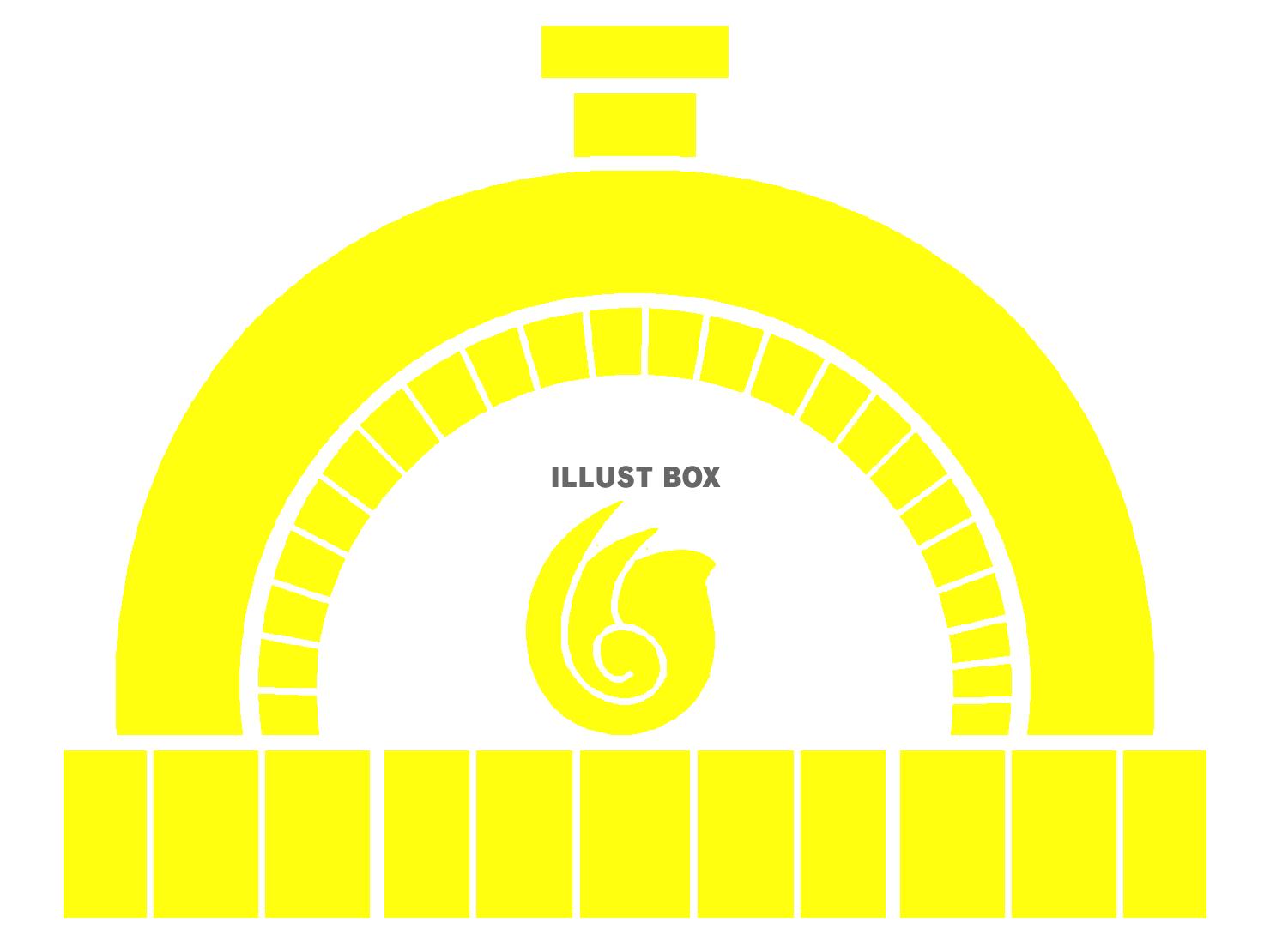 黄色の窯のシルエットアイコン