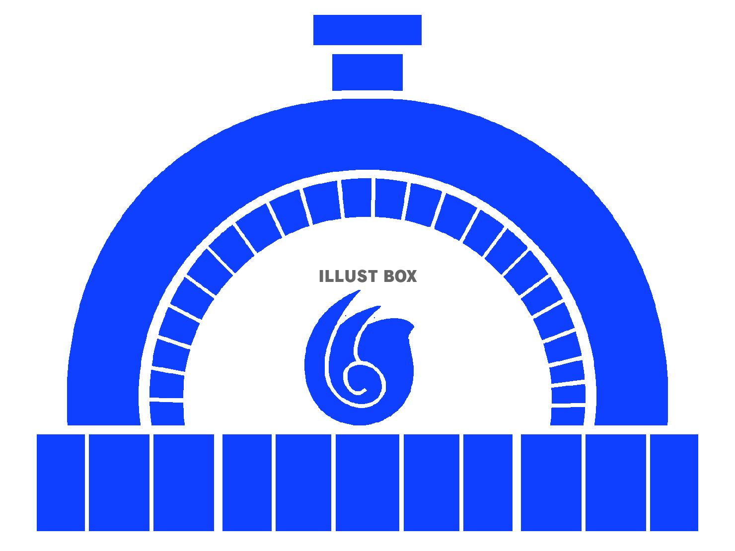 青色の窯のシルエットアイコン