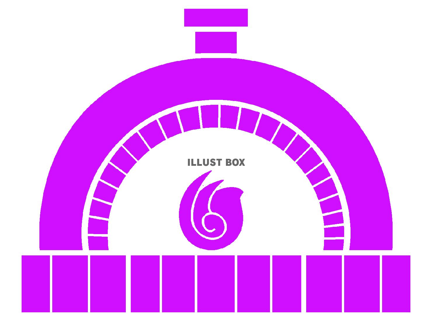 紫色の窯のシルエットアイコン