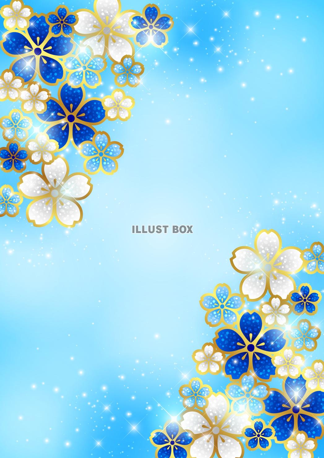 桜、ジュエリー、春、青、横