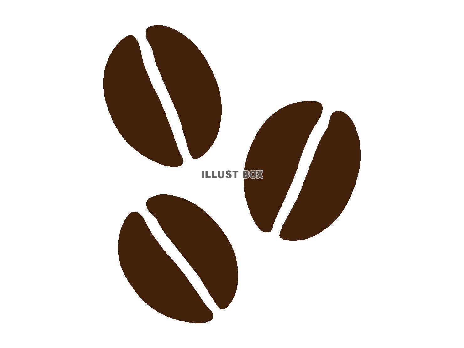 コーヒー豆のマーク（珈琲アイコン）