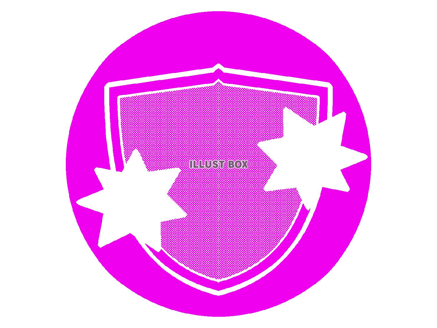 紫色のセキュリティのシルエット