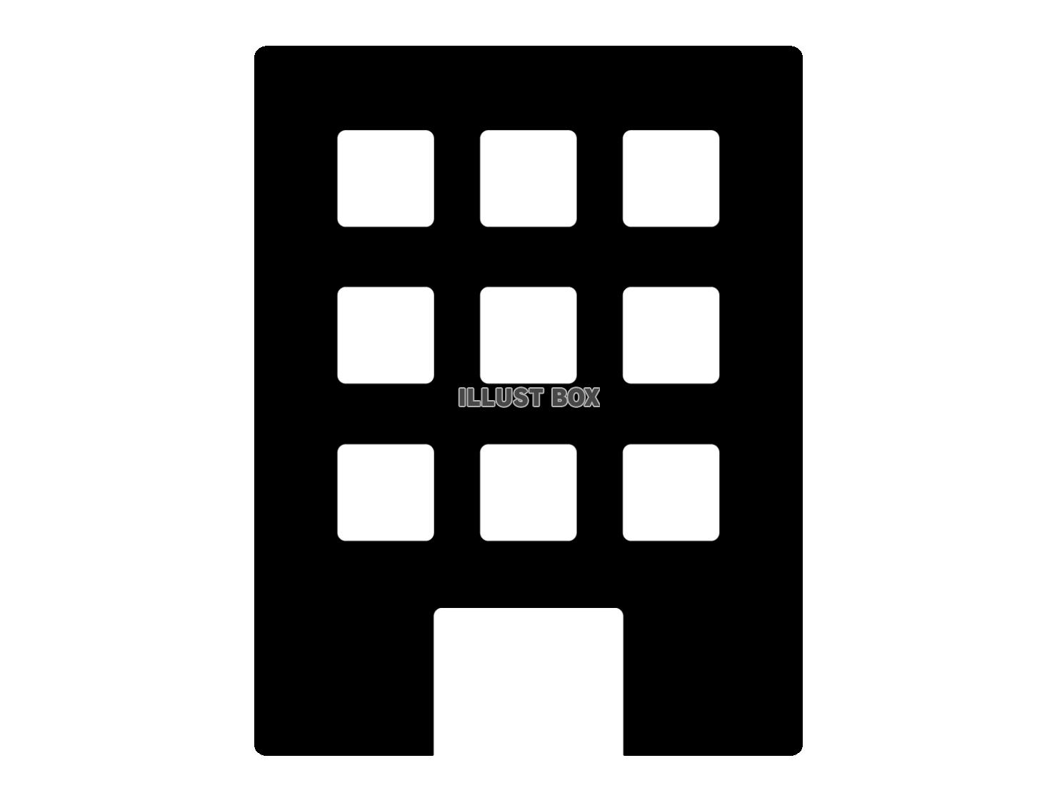 ビルのシルエット（建物のアイコン）