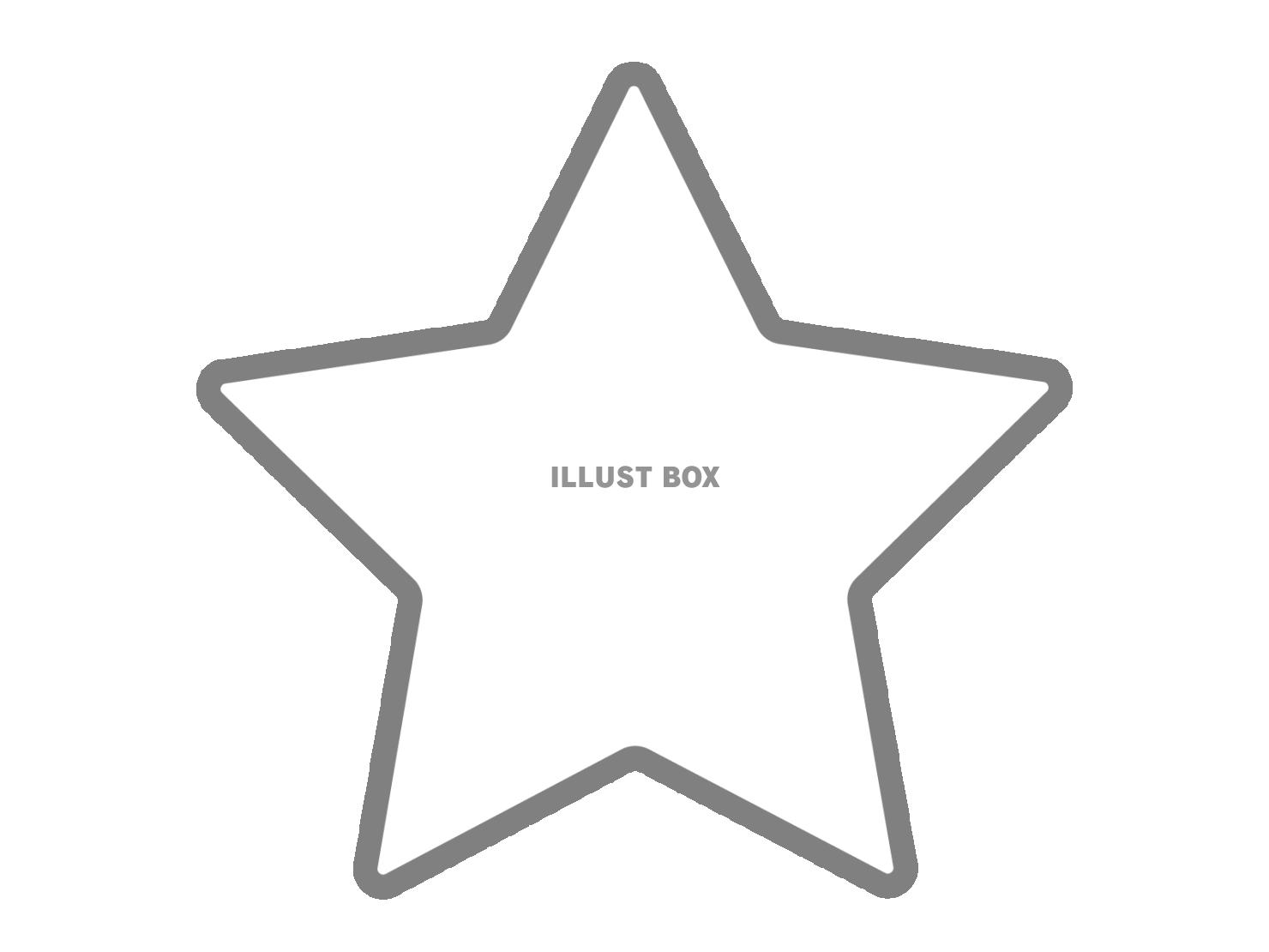 星マークの枠線イラスト