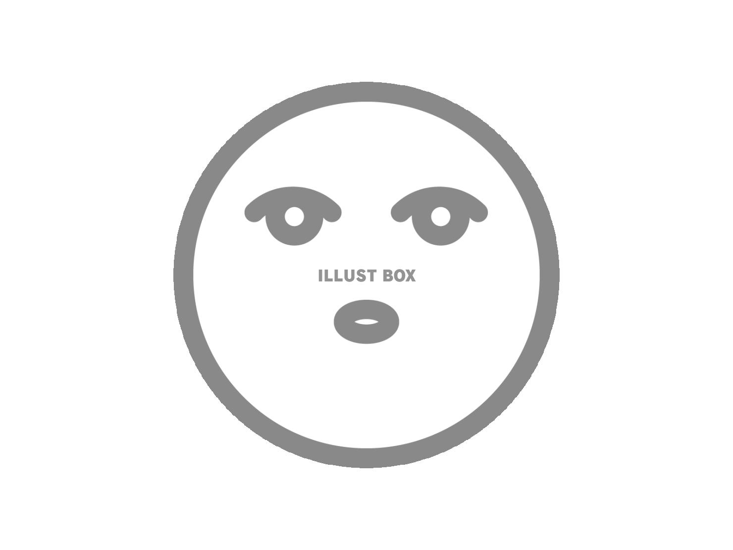 無気力な顔のスタンプ