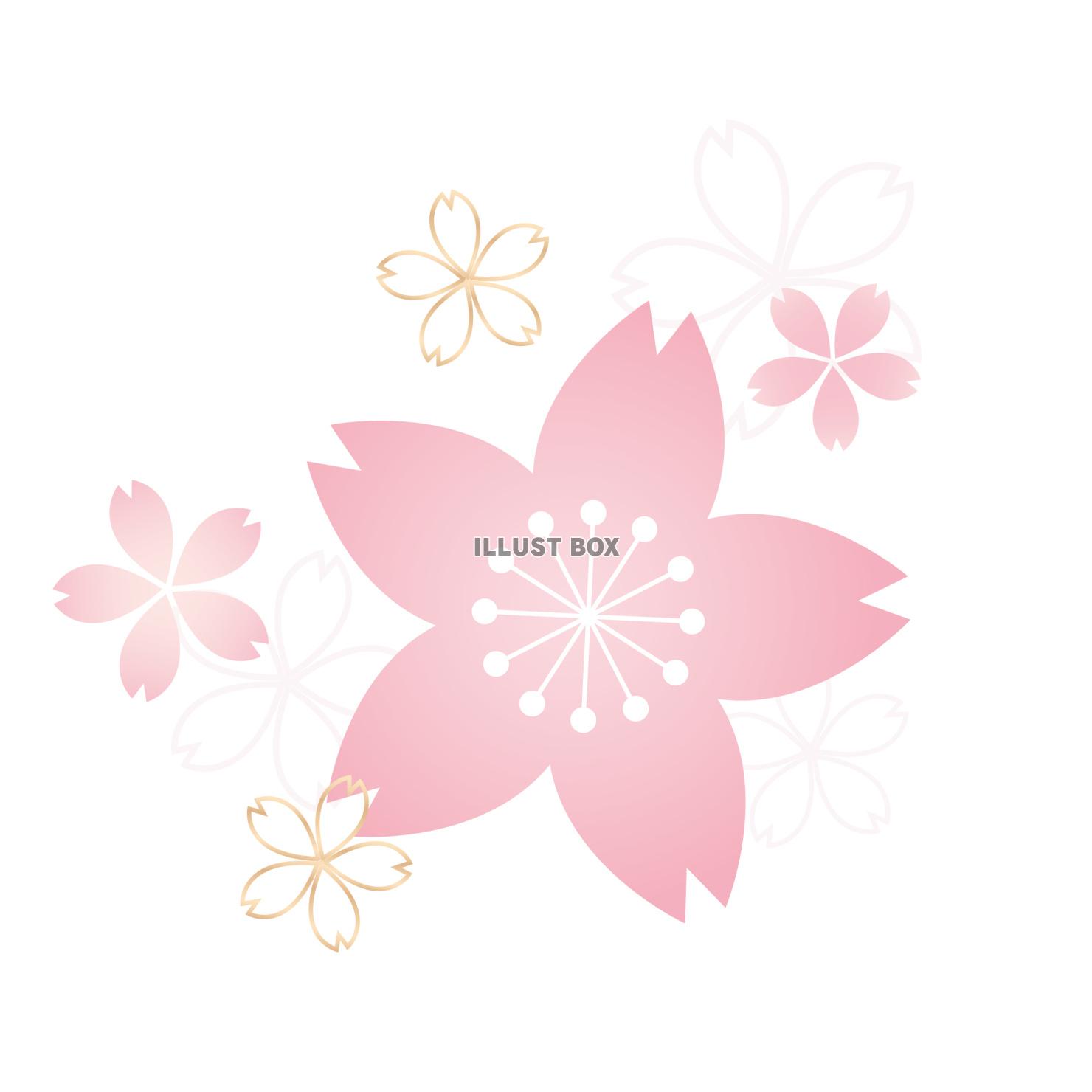 桜の花のワンポイントイラスト