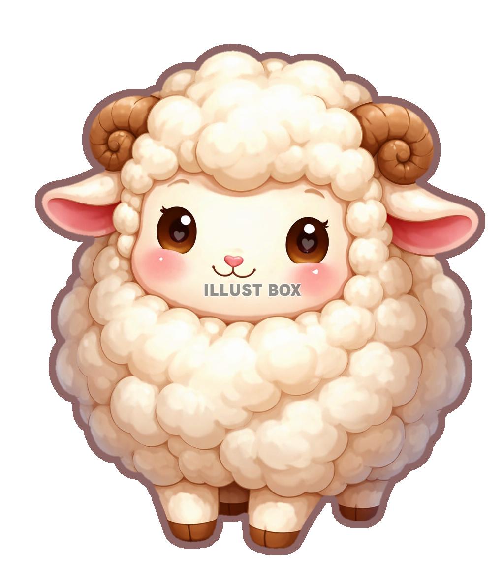 羊のイラスト【2027年　年賀状素材】