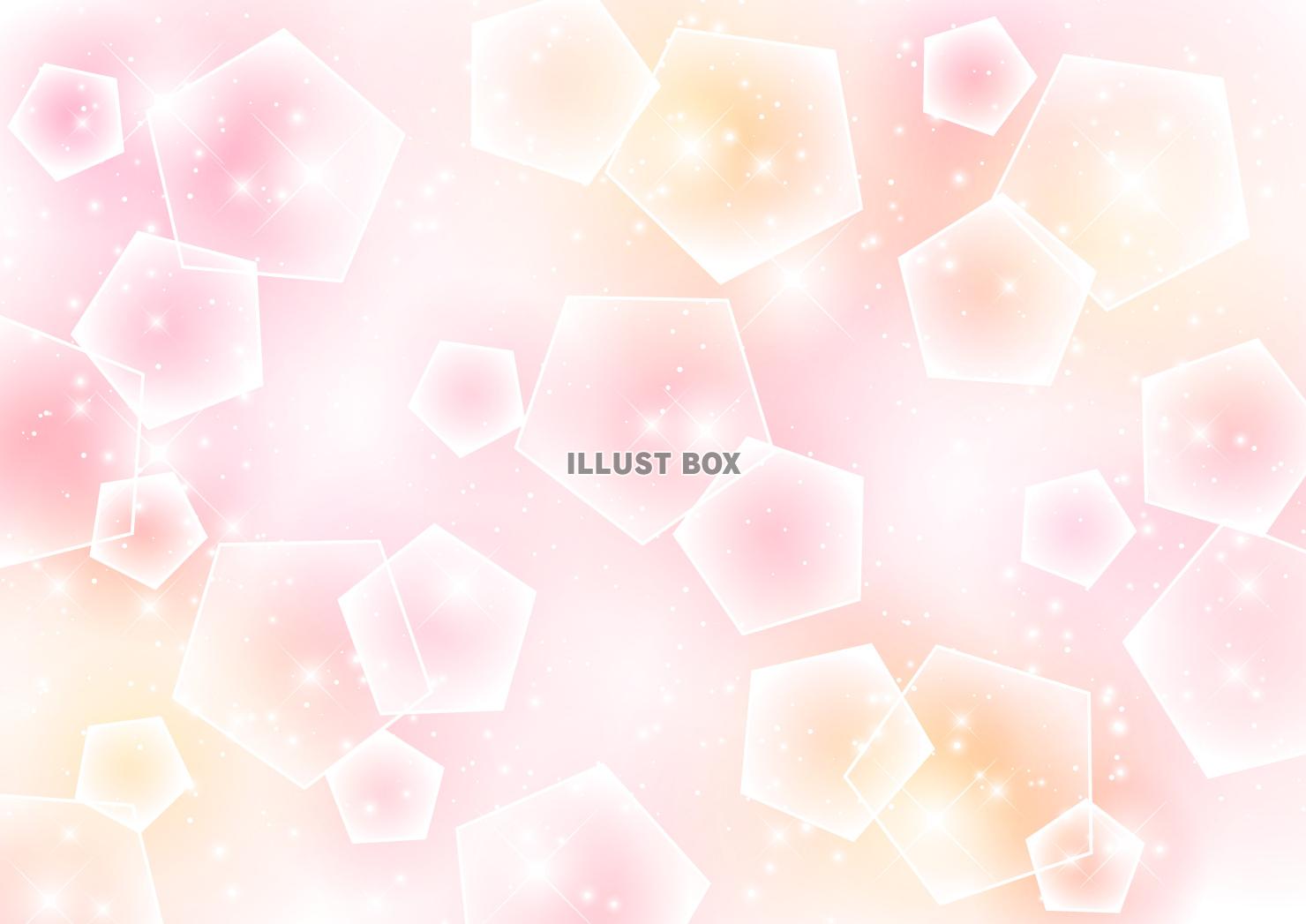 五角形、ピンク、イメージ、キラキラ