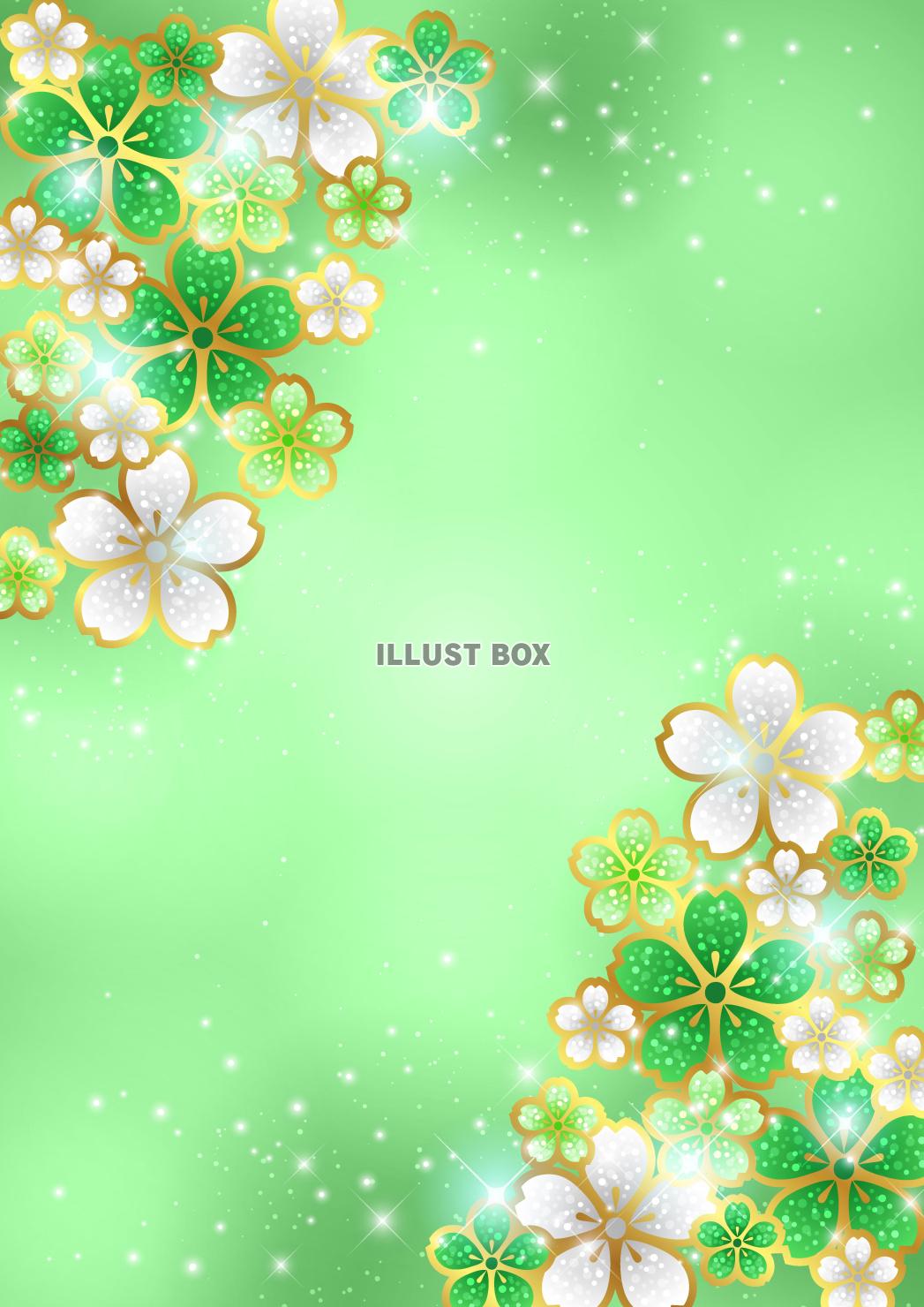 桜、ジュエリー、春、緑、縦