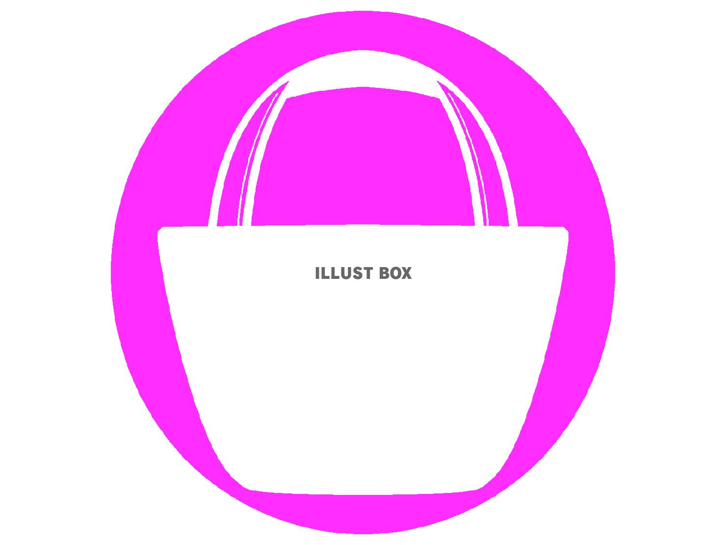 紫色の手提げのシルエット