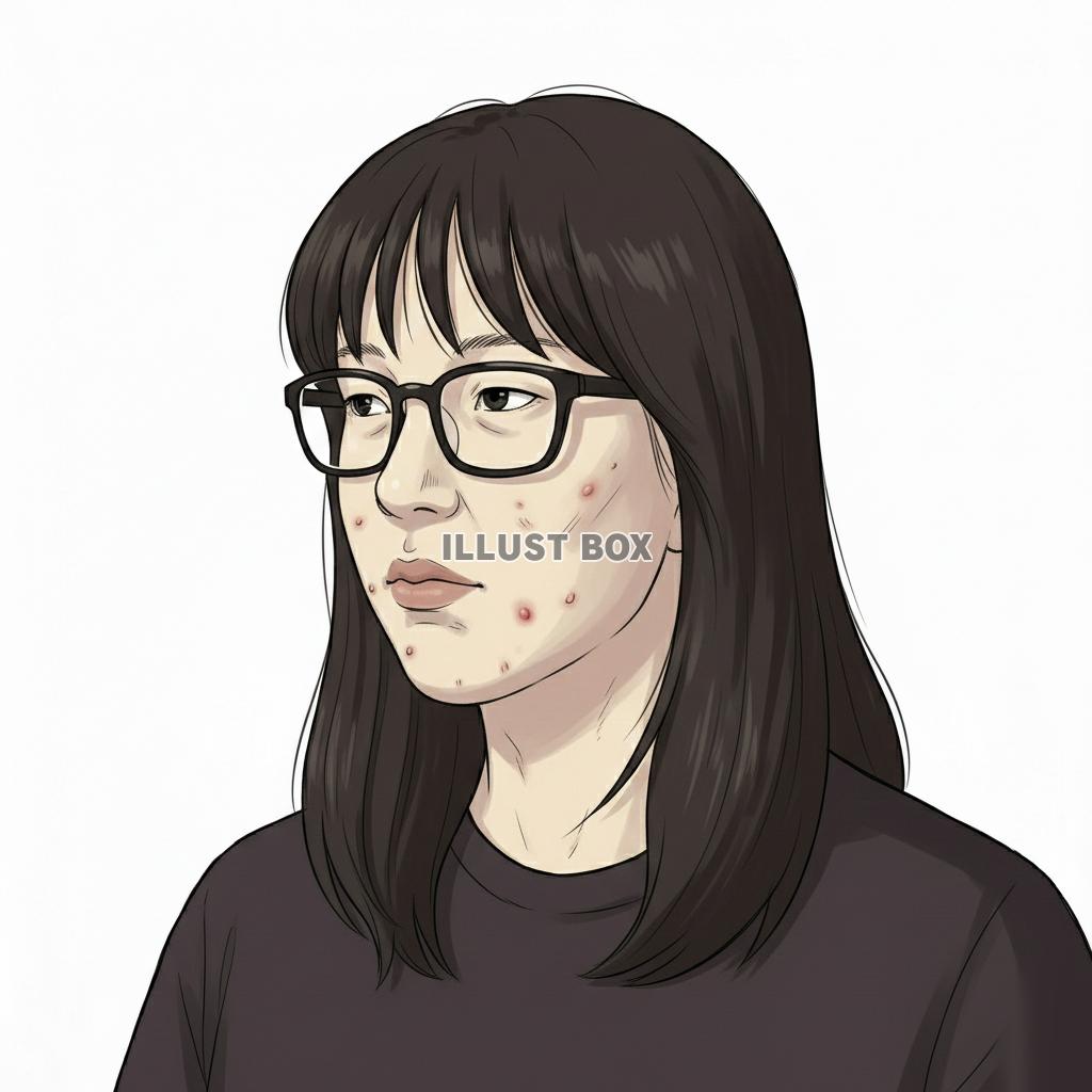 【コンジョ】困難女性のイラスト【困難な問題を抱える女性】