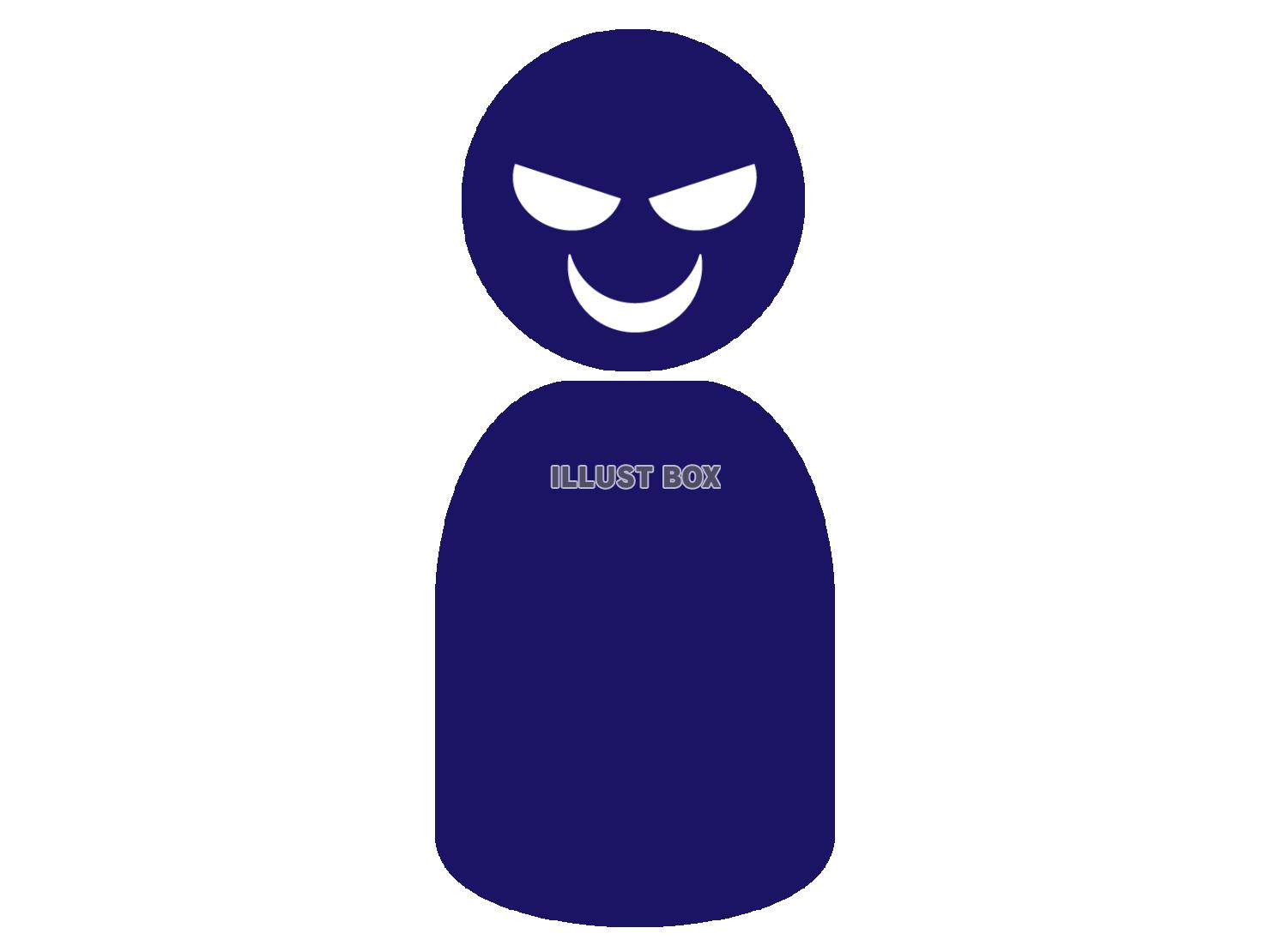 怪しい人（不審者）のシルエット