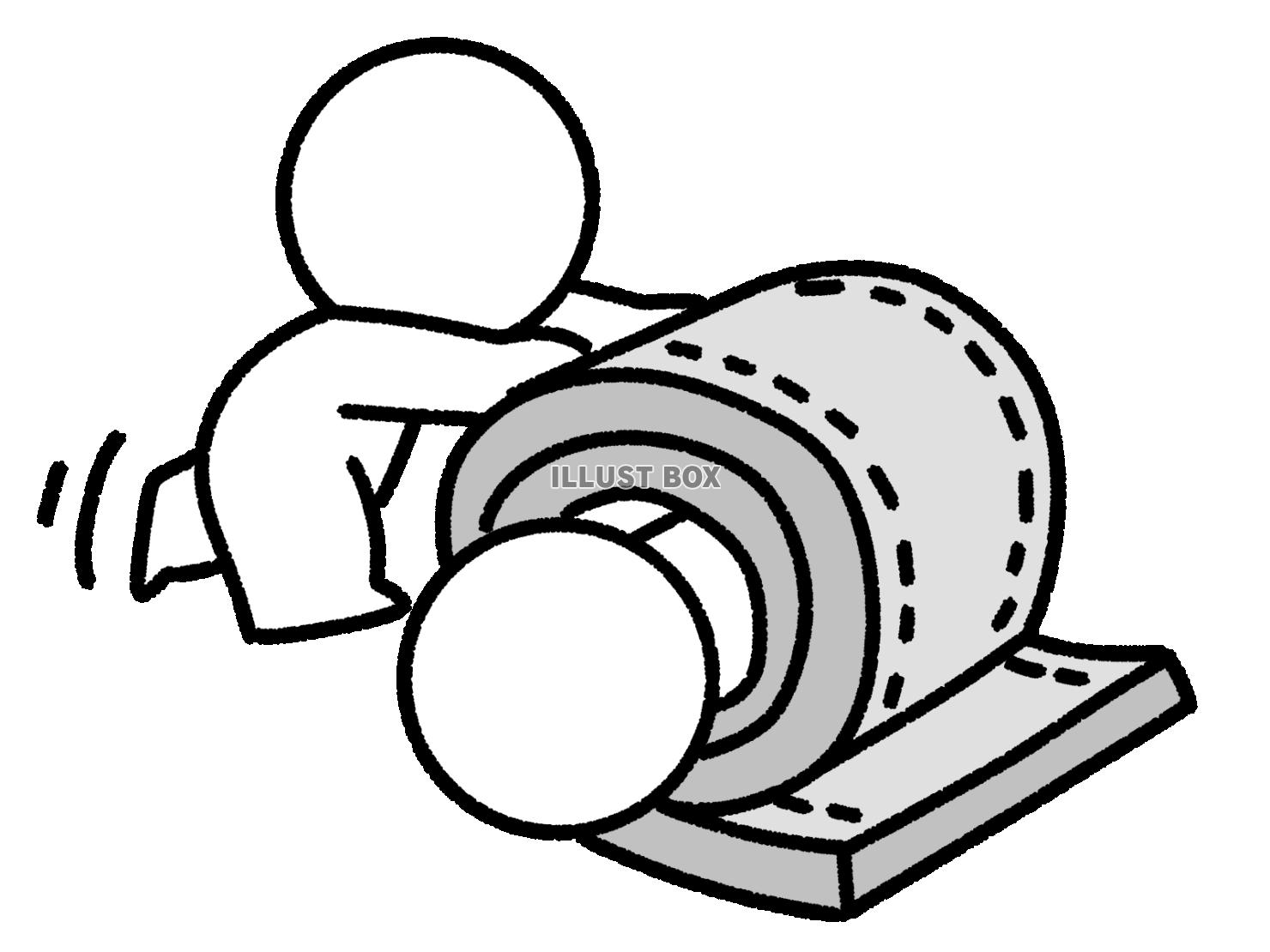 マットに人をグルグル巻きにする棒人間