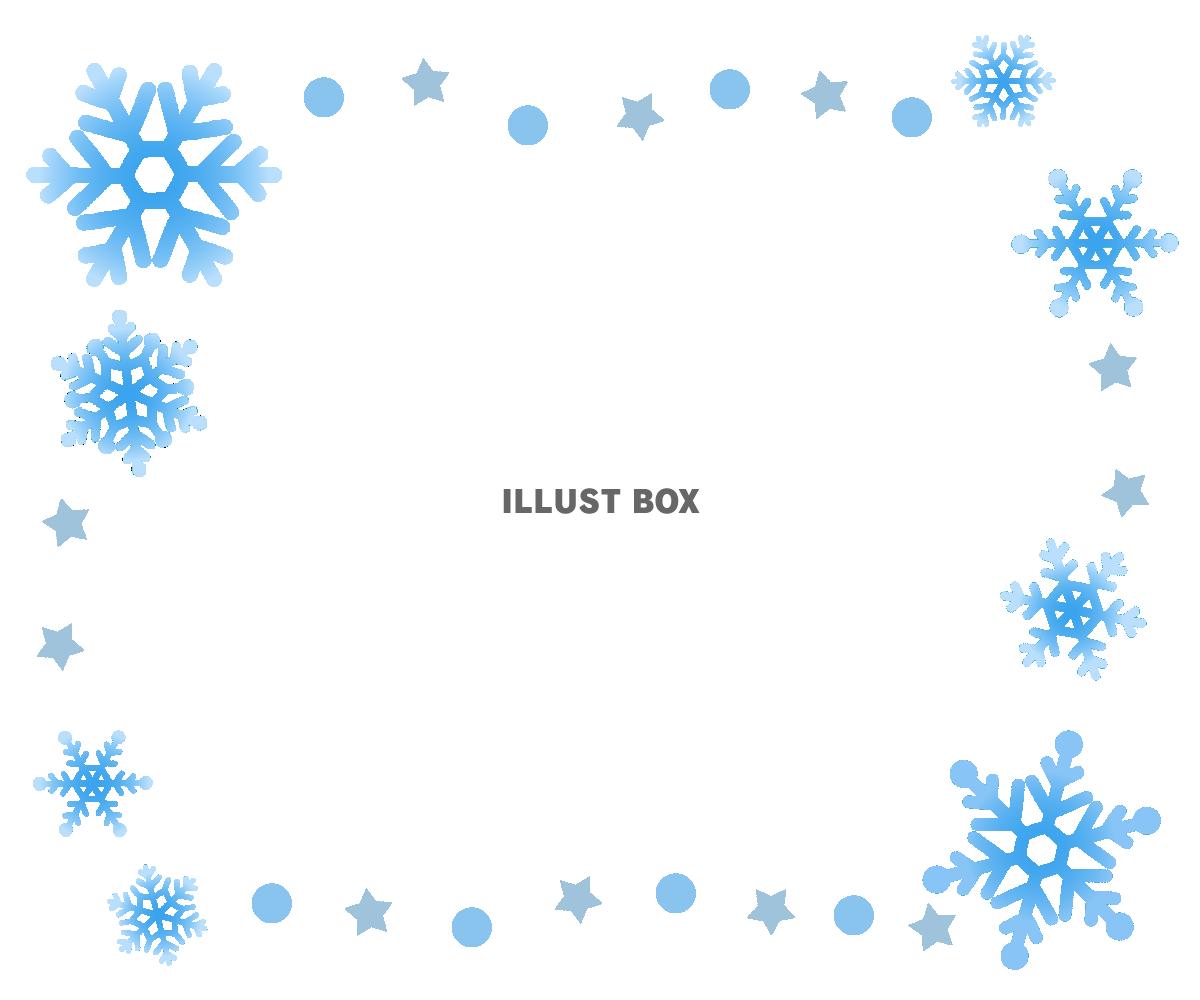 雪の結晶フレーム　透過png