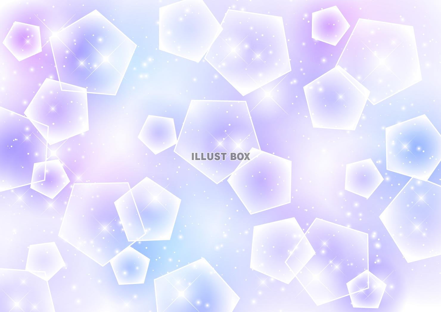 五角形、紫、イメージ、キラキラ