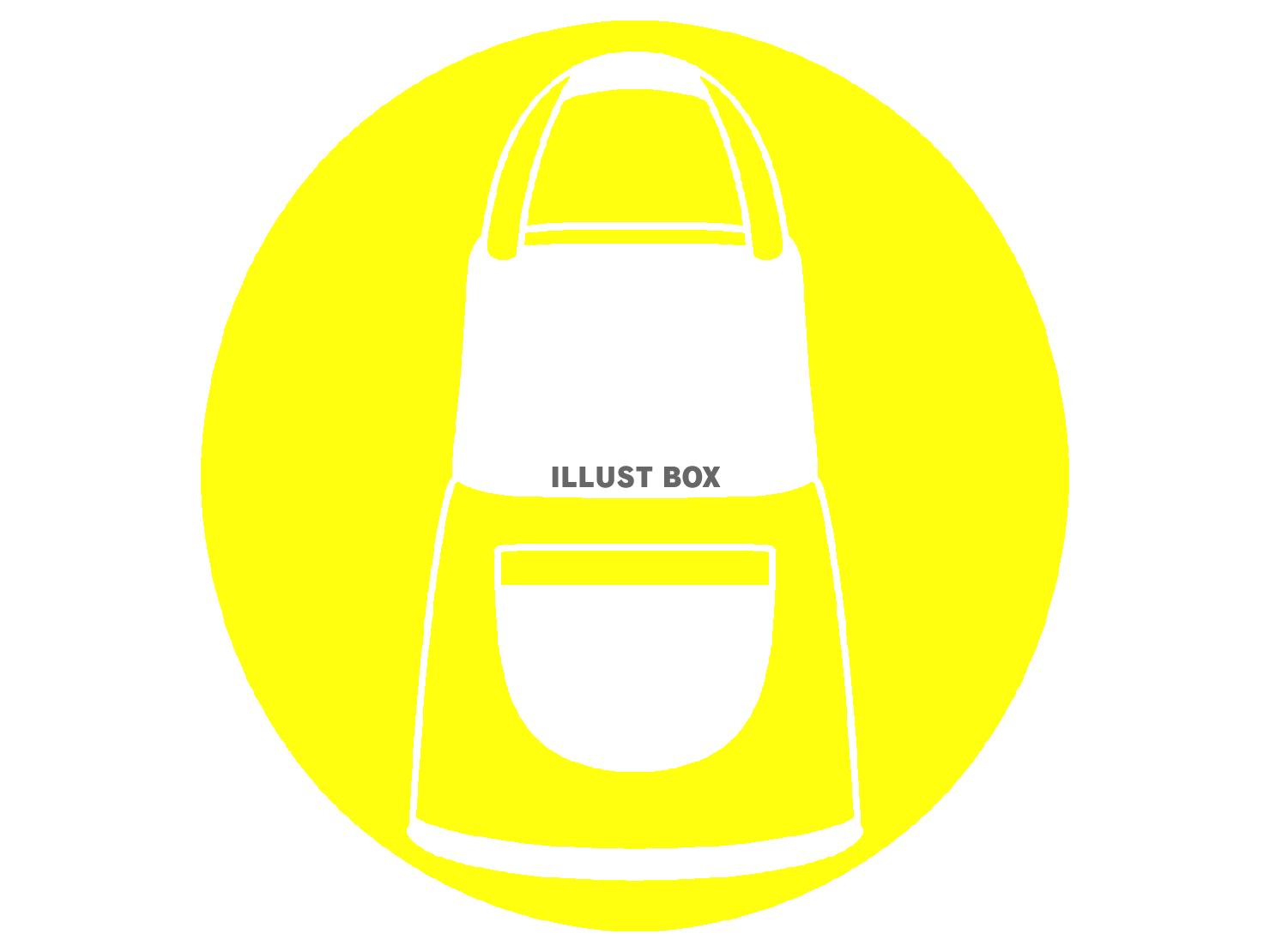 黄色のエプロンのシルエット