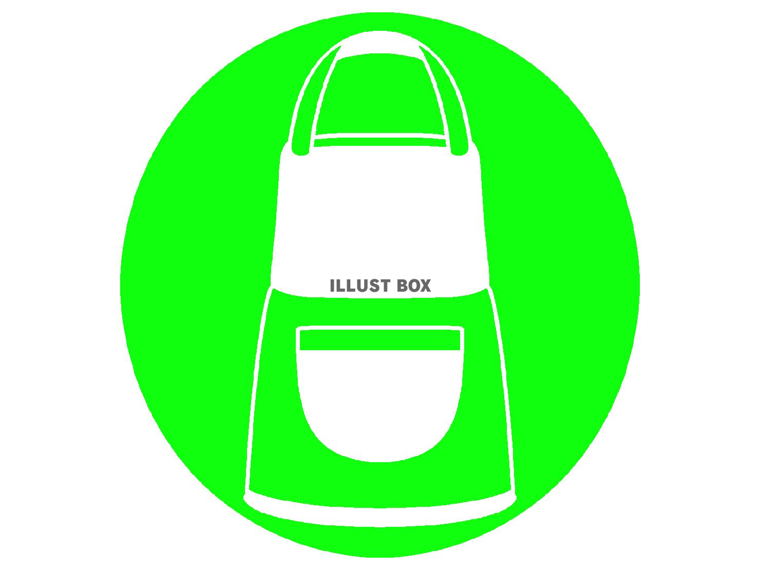 緑色のエプロンのシルエット