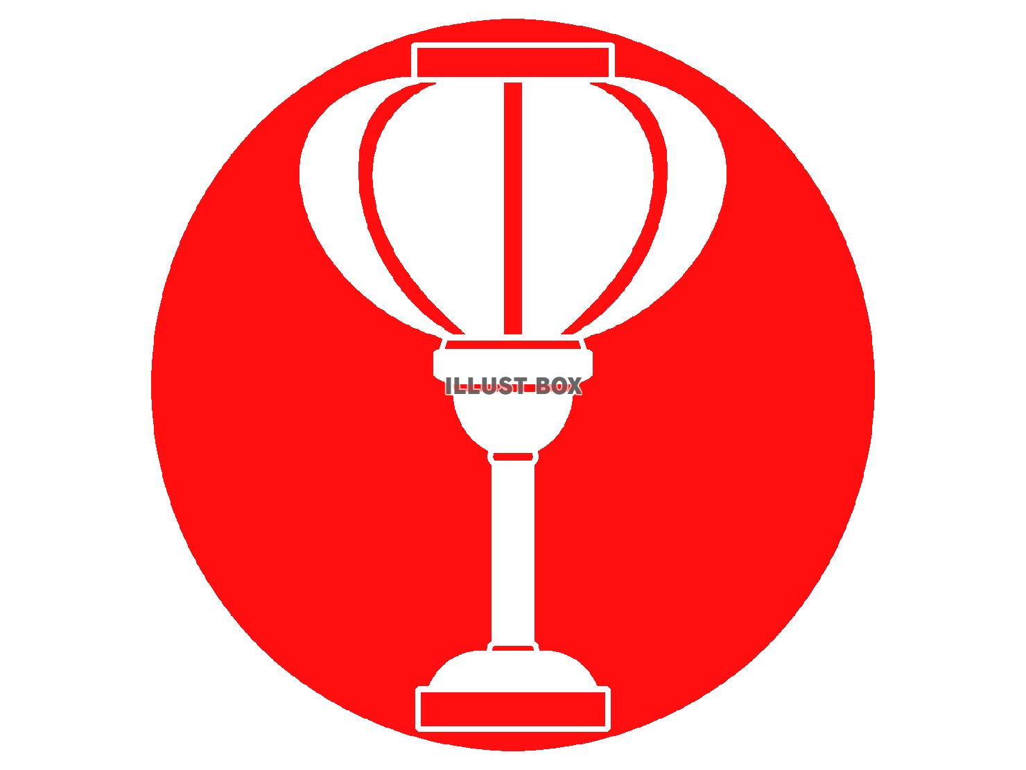 赤色の雪洞のシルエット