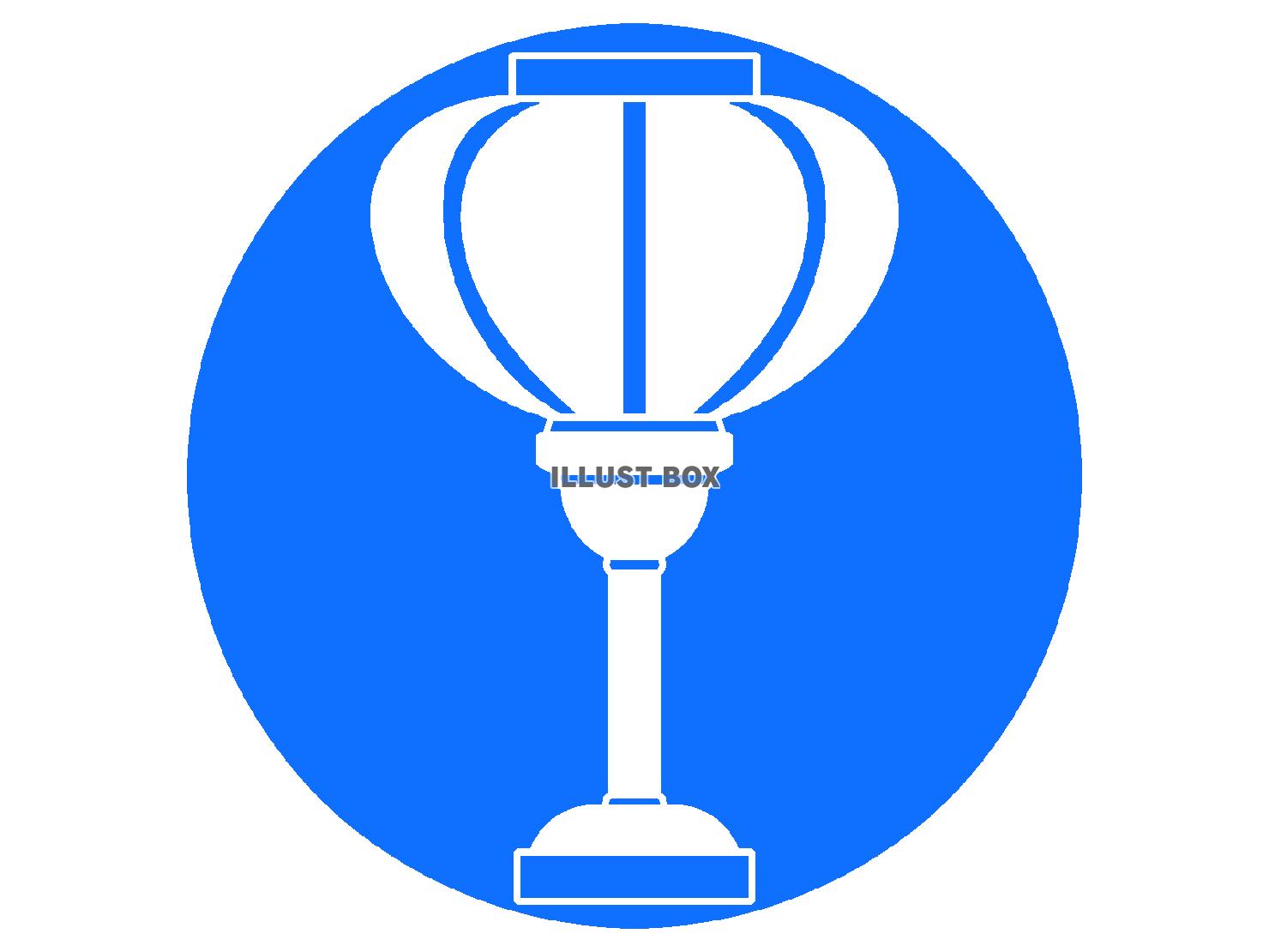 青色の雪洞のシルエット