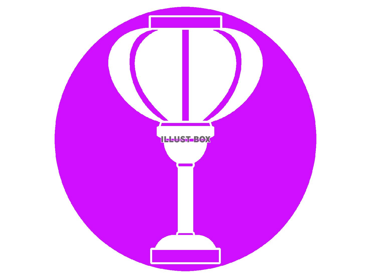 紫色の雪洞のシルエット