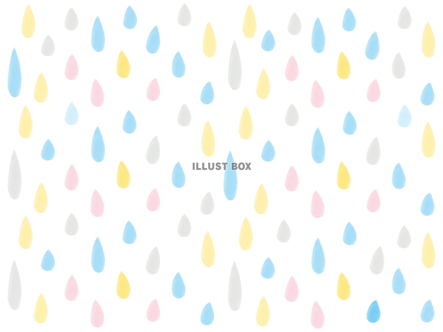 水彩風のカラフルで可愛い雫のの背景素材