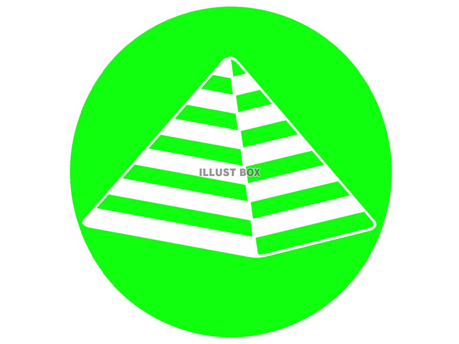 ピラミッドのアイコン『緑』