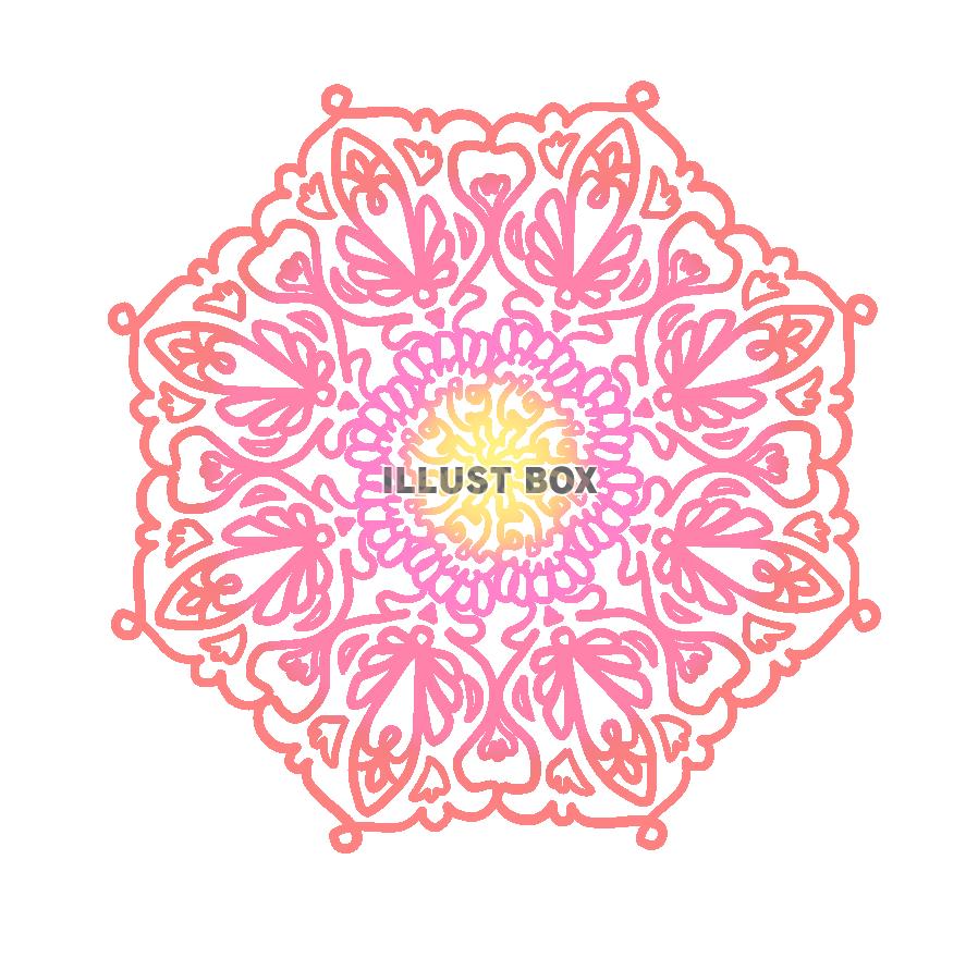 ピンクのドイリー