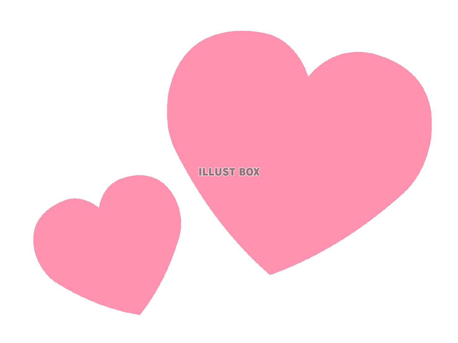 2つのハートのアイコン（ピンク）