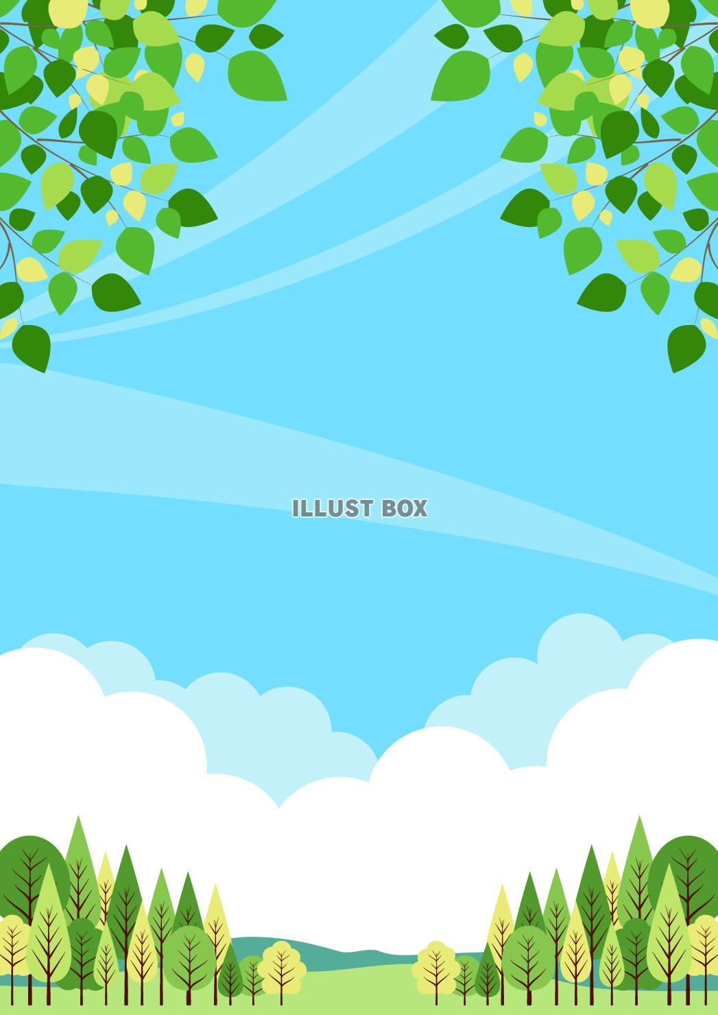 自然、背景、野山、春、夏、縦