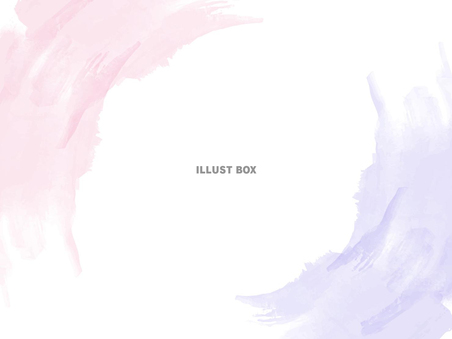 モダンな水彩風のフレーム背景（ピンクと紫）