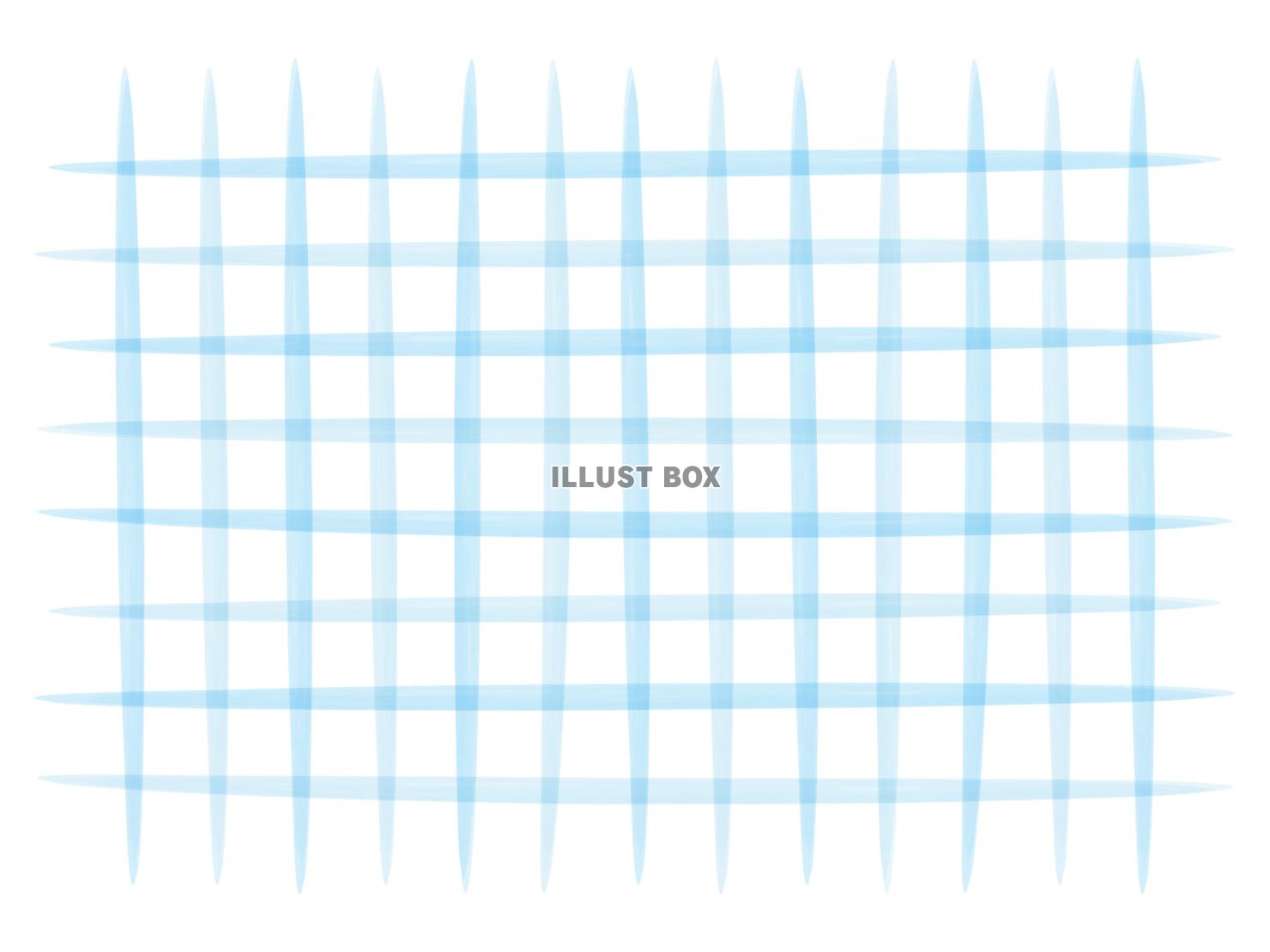 爽やかなチェック柄の水彩背景（ブルー）