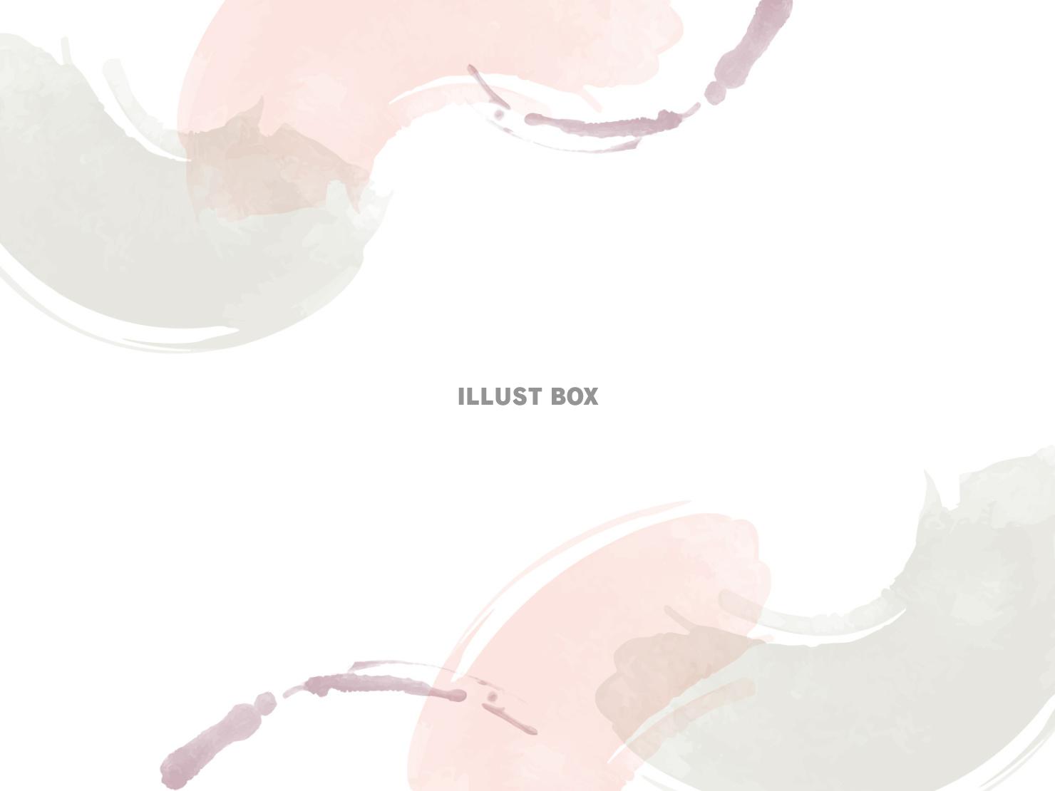 和風モダンな水彩風のフレーム背景（ピンク）