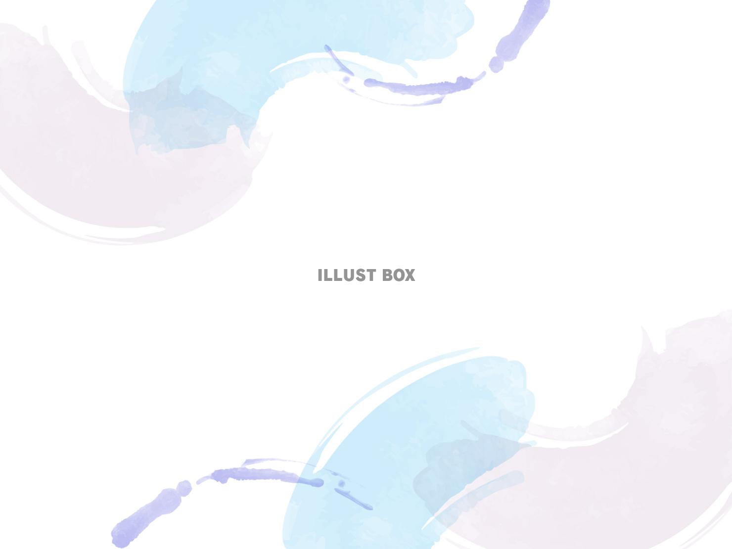 和風モダンな水彩風のフレーム背景（ブルー）