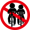 自転車-並走禁止