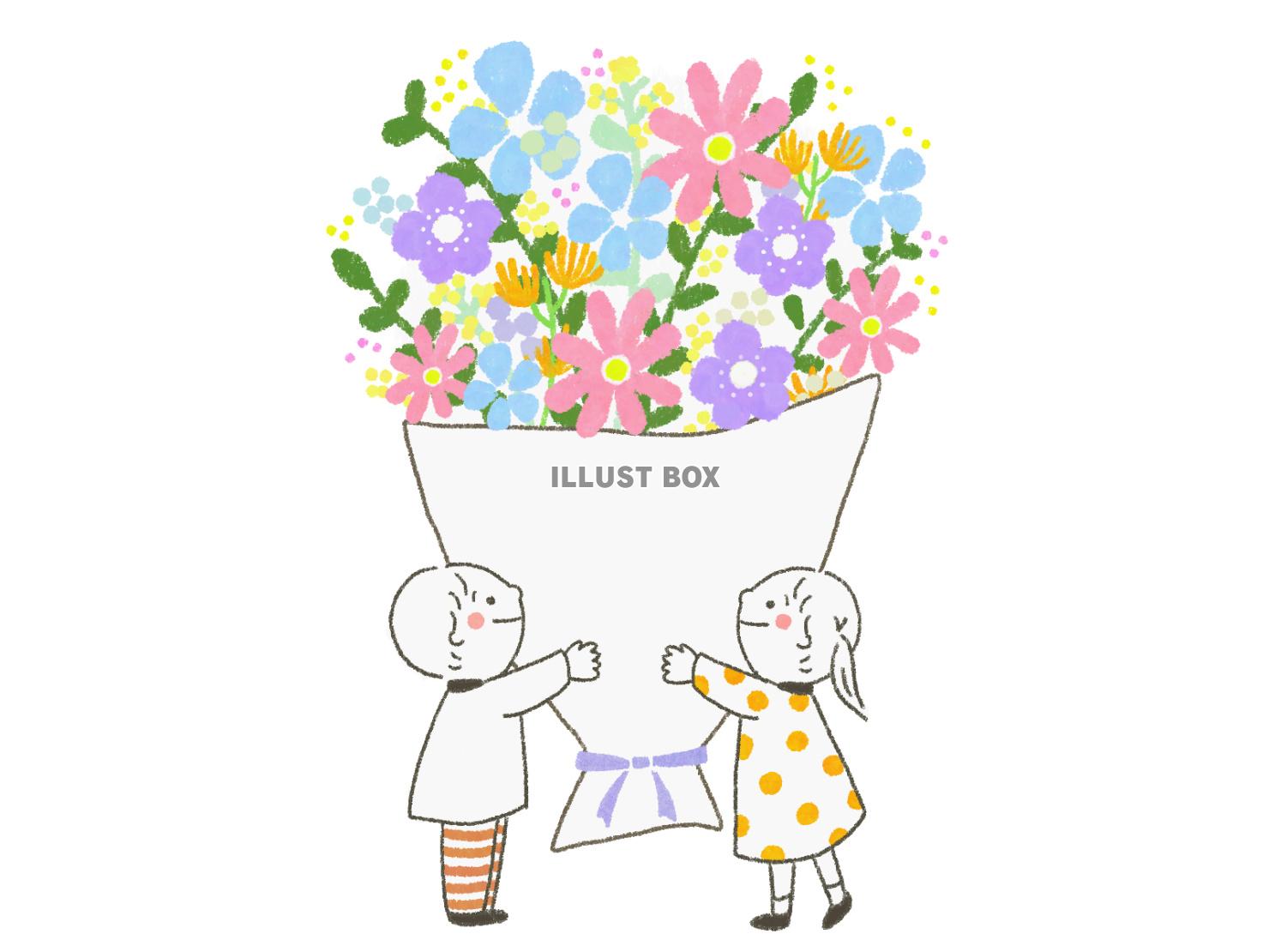 花束と子ども（jpg）