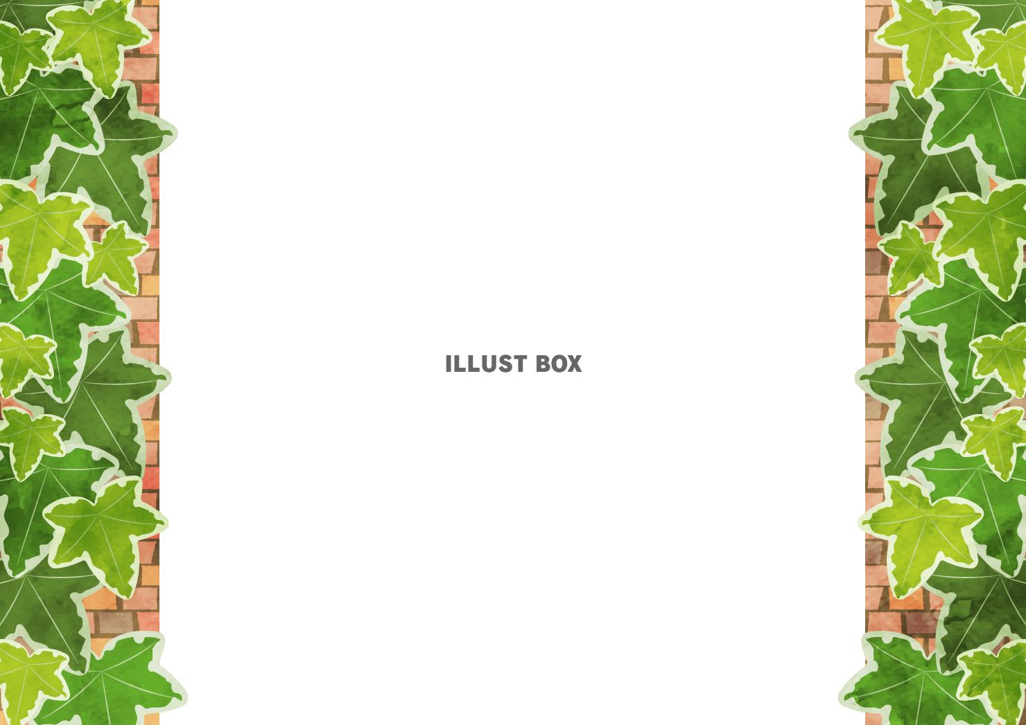 煉瓦とアイビーサイドフレーム、春、夏、横