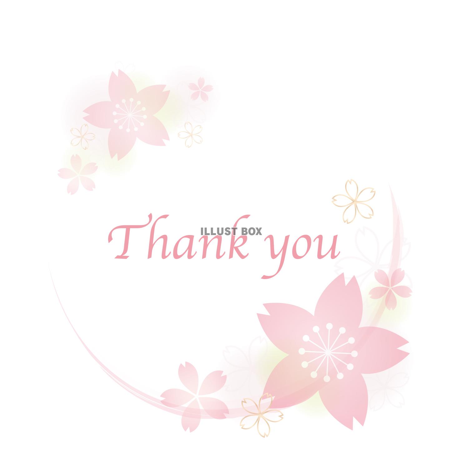 桜の花のTHANKYOUカードラベル