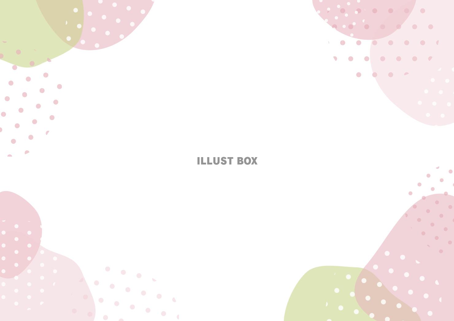 桜色のポップな背景透過フレーム