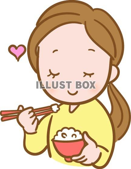 食事をする女性