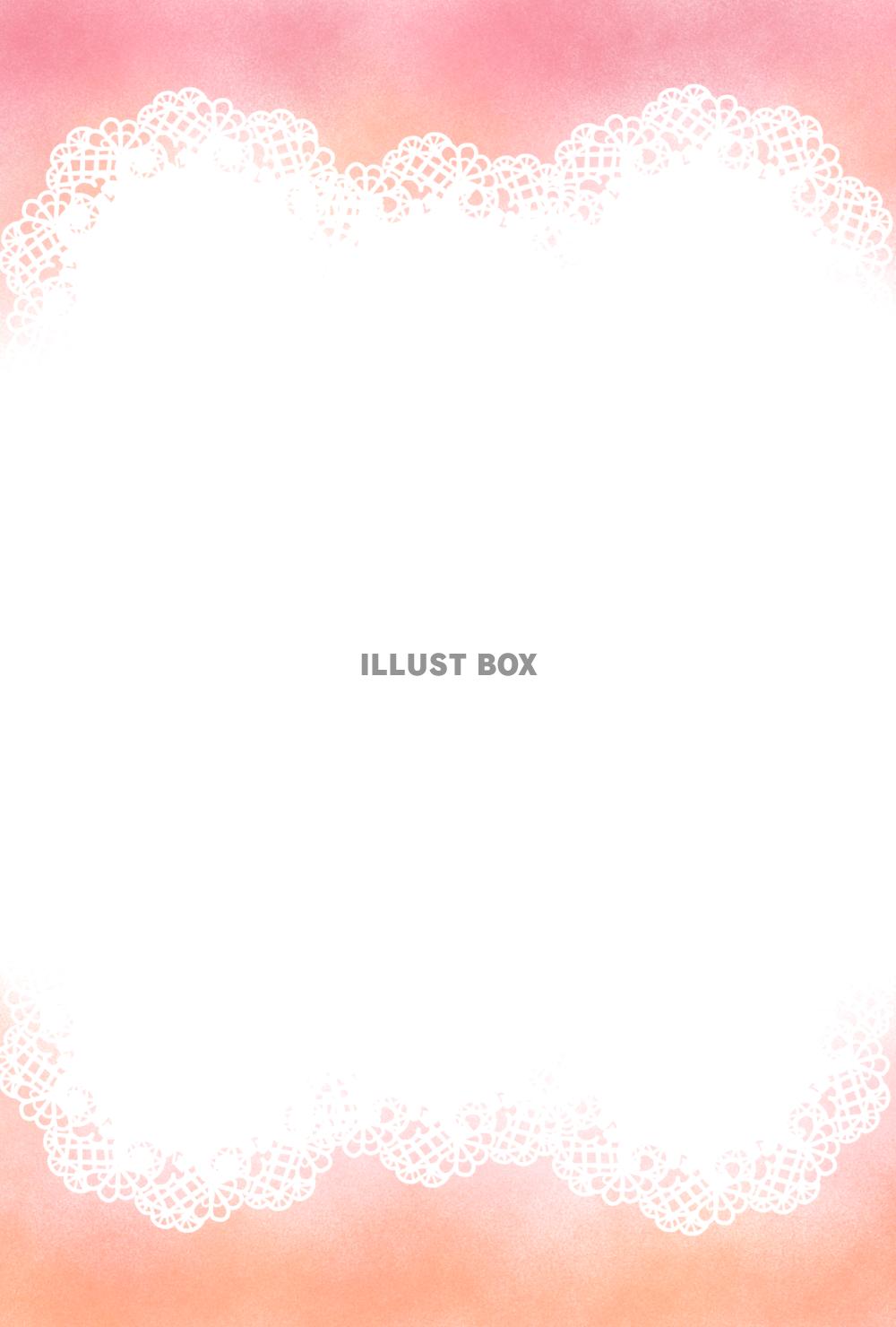 レース柄カード・レッド