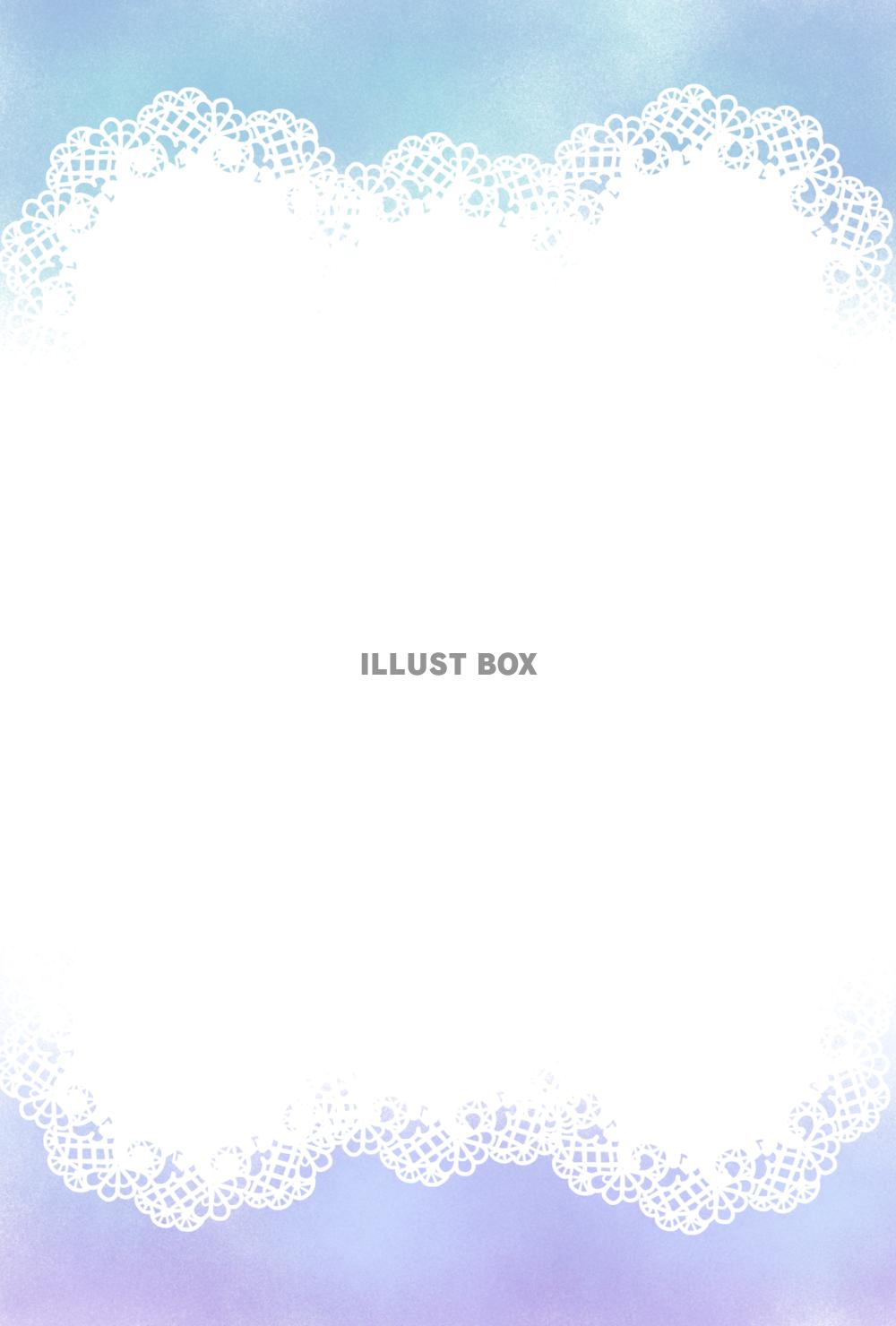 レース柄カード・ブルー