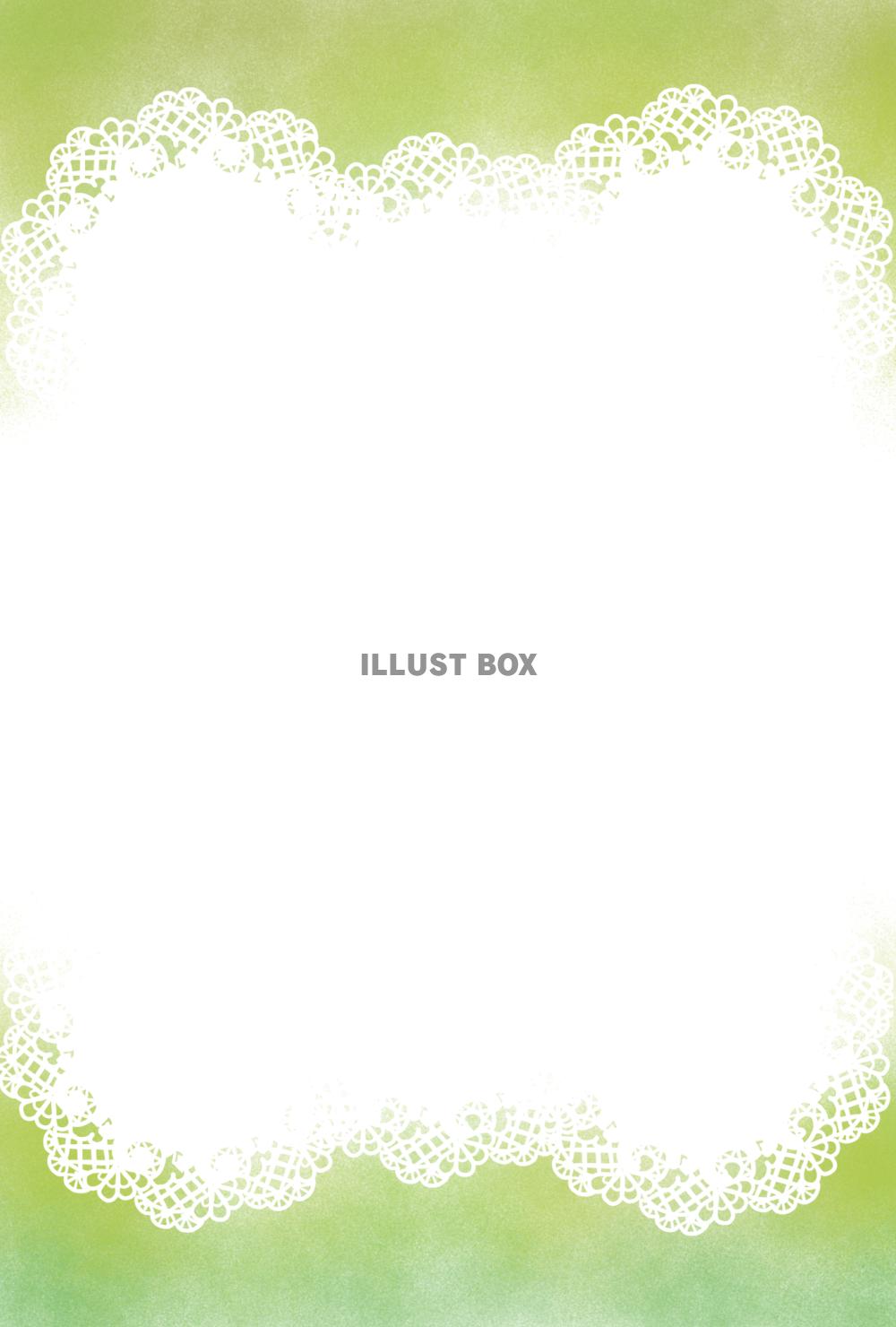 レース柄カード・グリーン