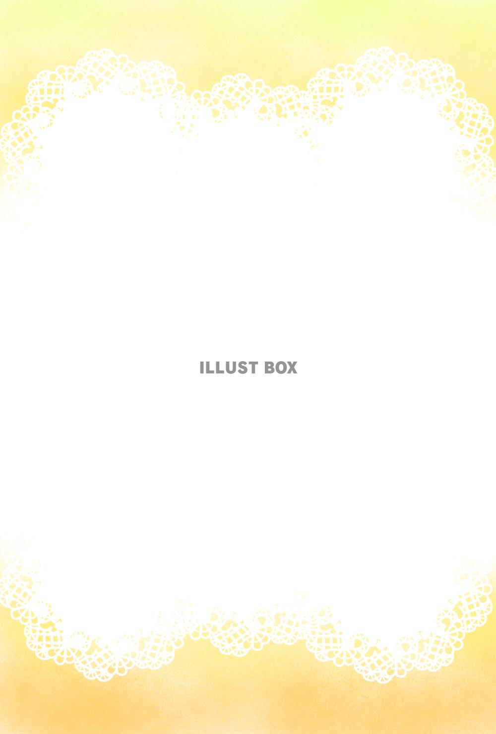 レース柄カード・イエロー