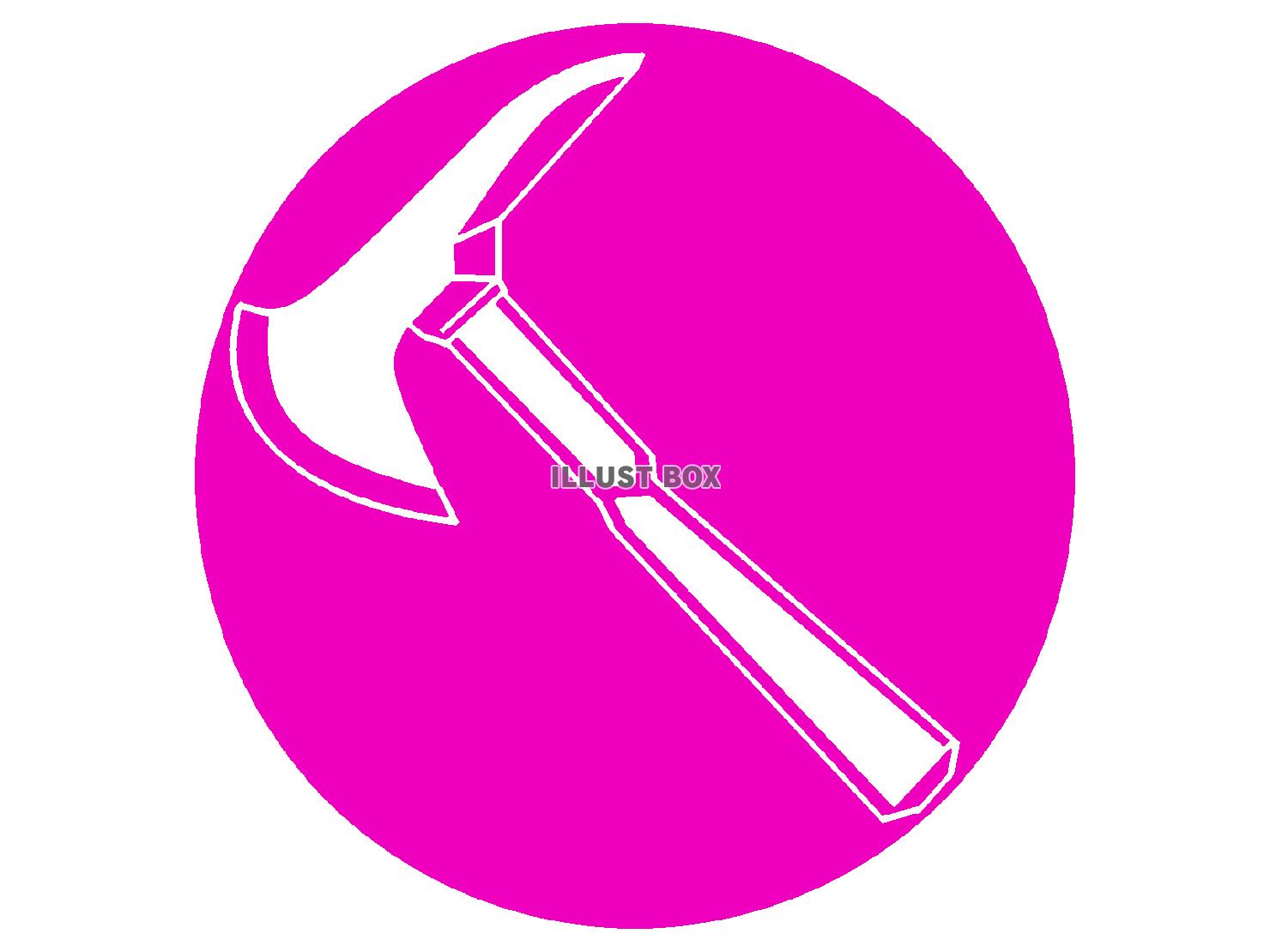 紫色のトマホークのシルエット