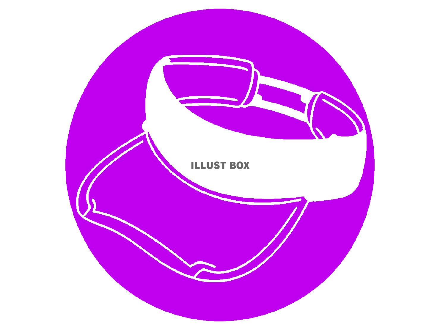 紫色のサンバイザーのシルエット