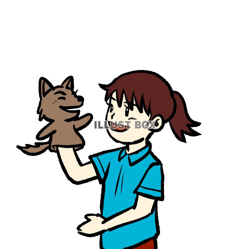 て人形を操るひと。