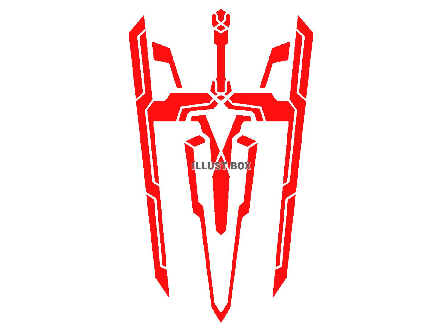 赤色の魔剣のシルエット