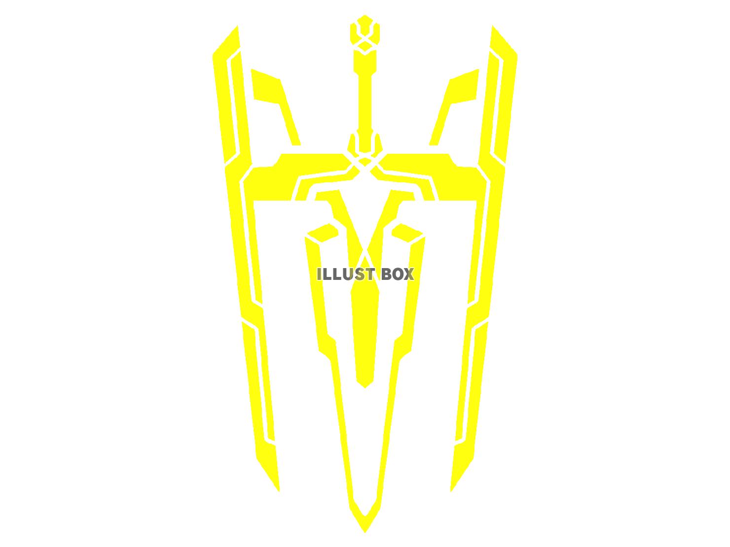 黄色の魔剣のシルエット