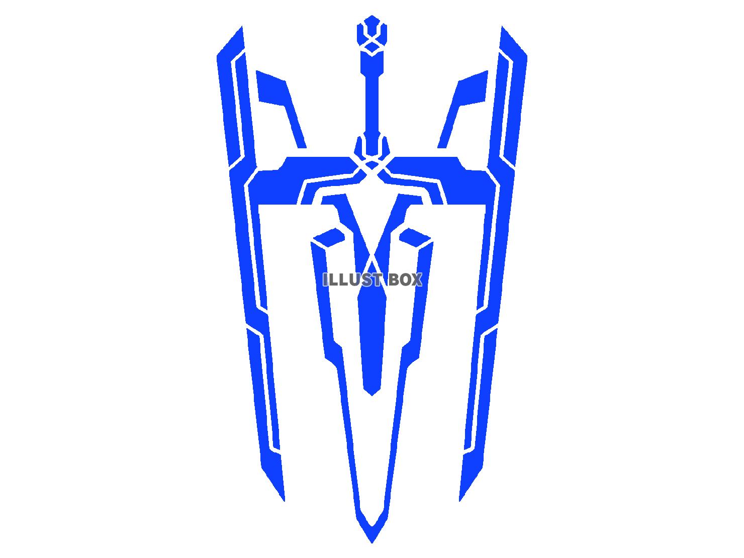 青色の魔剣のシルエット