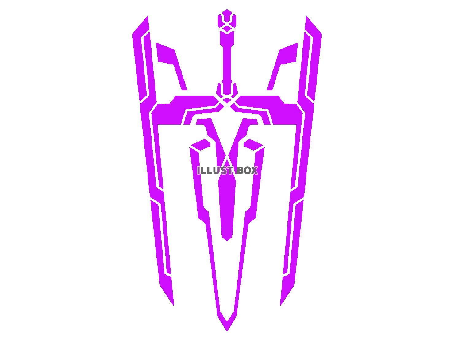 紫色の魔剣のシルエット